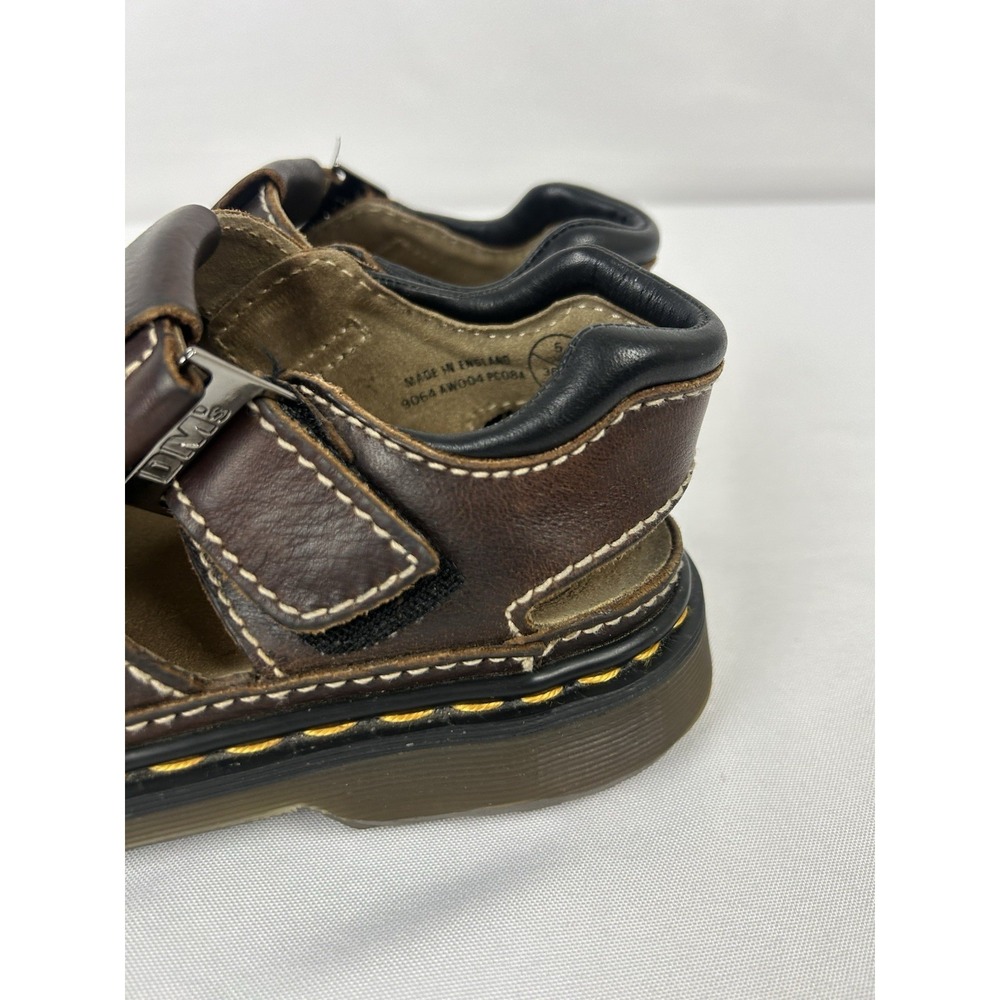 Vintage Y2K Dr Martens 9064 Brown Leather Fisherman Sandals Womens 8 Made in UK - Picture 13 of 13